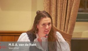 Marieke in council meeting
